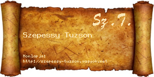 Szepessy Tuzson névjegykártya